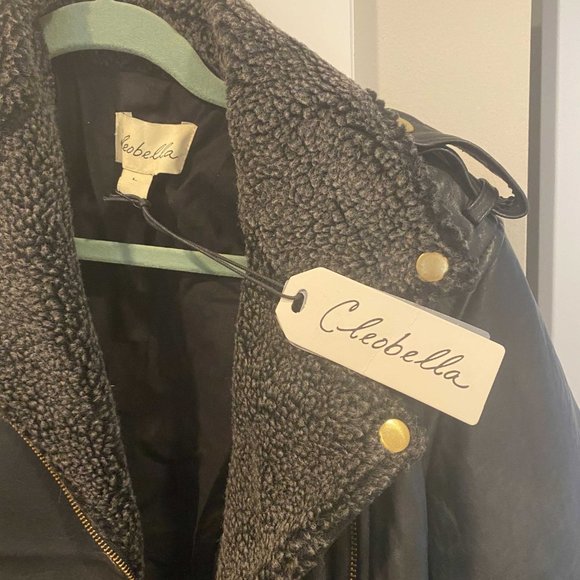 Noor Moto Leather Jacket | Cleobella Size L - Picture 3 of 5